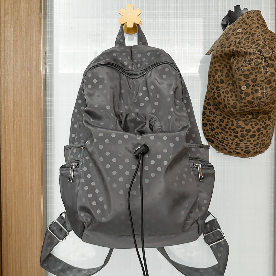 Stylish Polka Dot Drawstring Backpack Stornfield