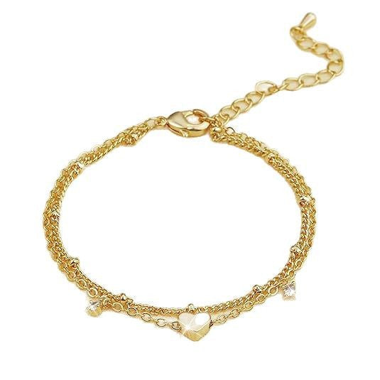 Elegant Heart Charm Chain Bracelet Stornfield