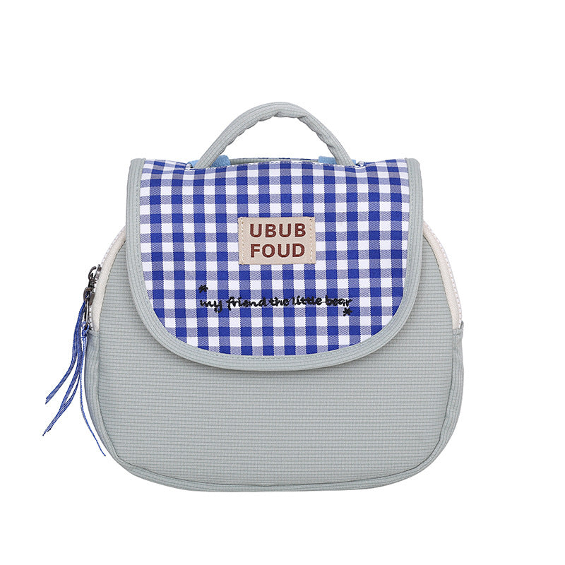 Cute Gingham Pattern Insulated Lunch Bag Stornfield