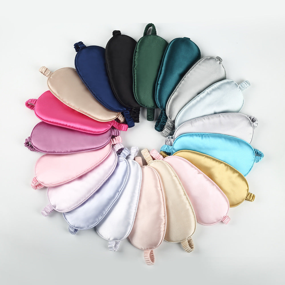 Women's nano silk sleep mask with padded eye area, adjustable elastic band, and storage pouch Stornfield