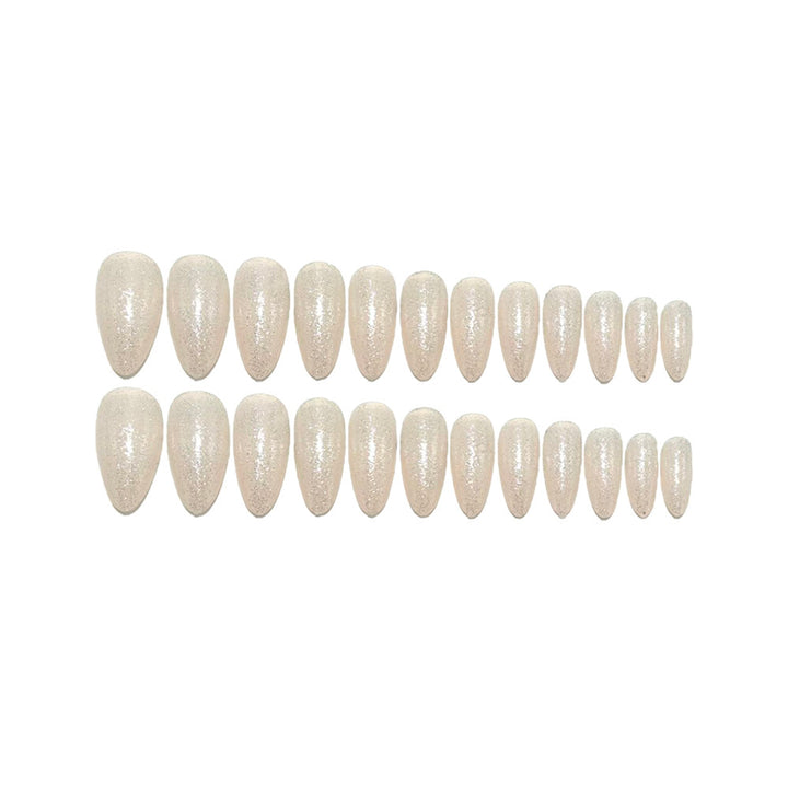 Artificial nails in elegant lace design with glitter effects Stornfield