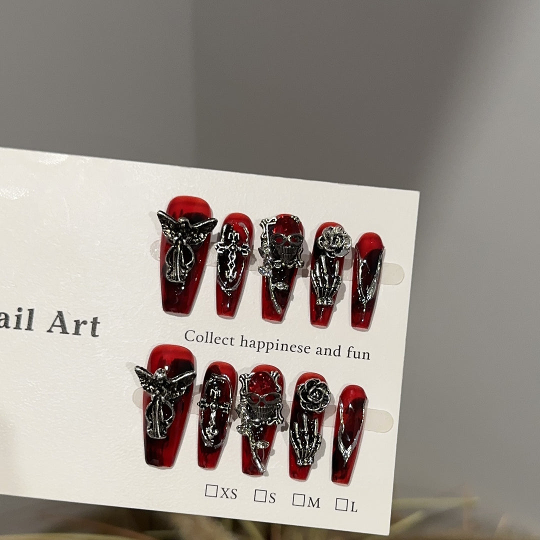 Gothic-Themed Press-On Nail Set