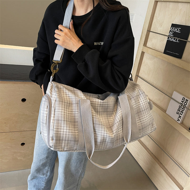 Versatile Checked Travel Duffle Bag Stornfield