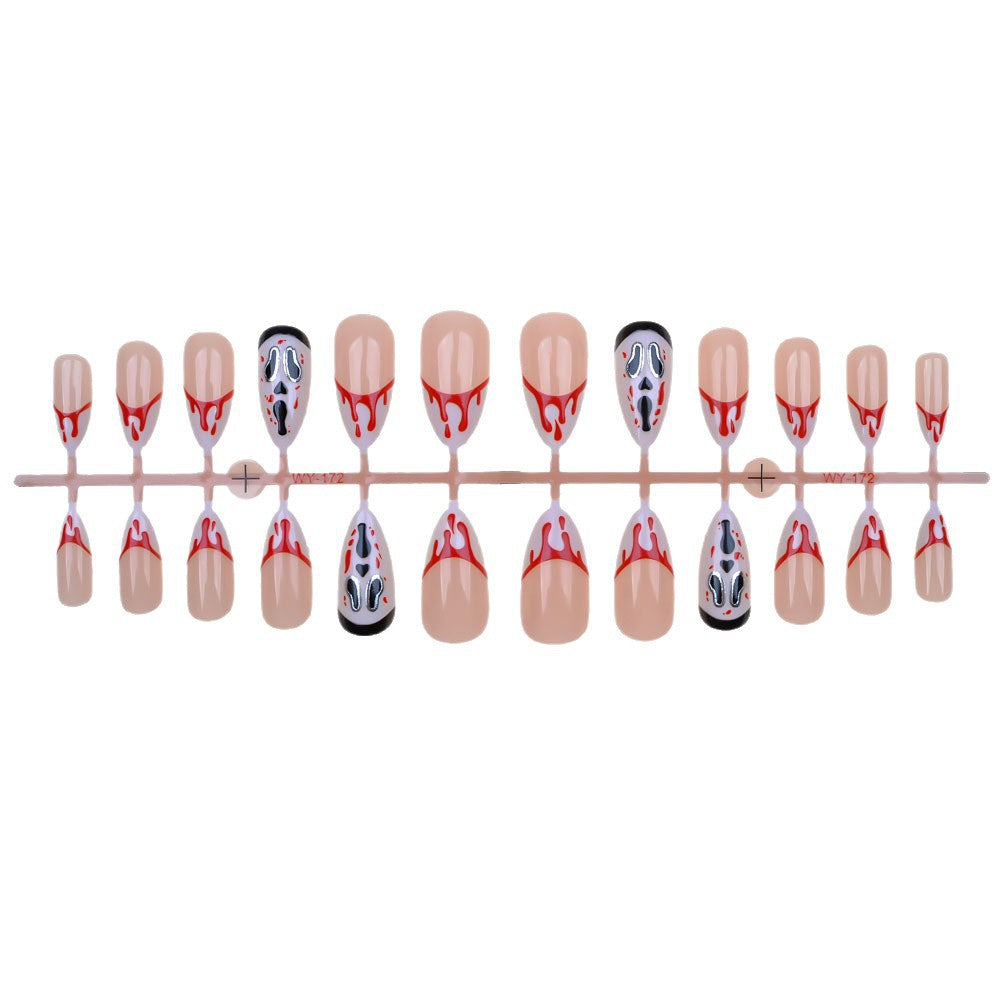 Artistic Horror-Themed Press-On Nails Stornfield