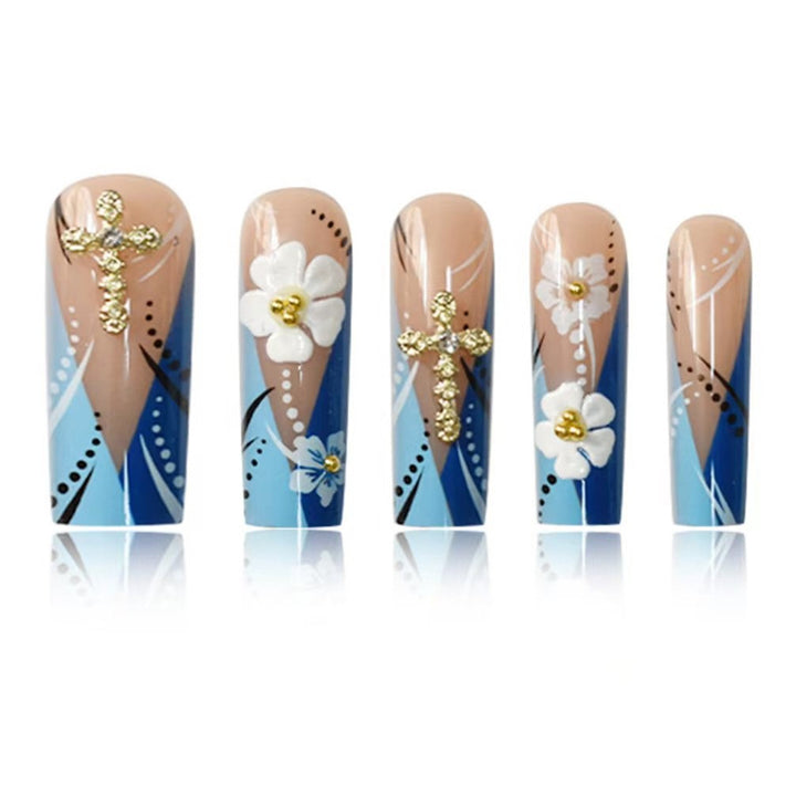 Decorative 3D Floral Nail Art Extensions Stornfield