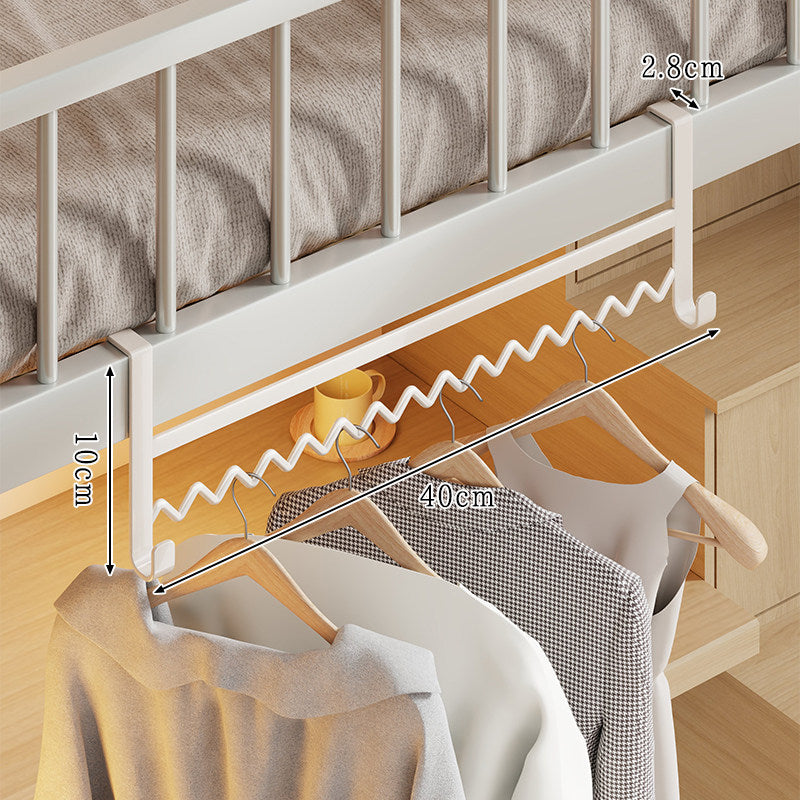 Space-Saving Under-Rail Clothes Hanging Organizer