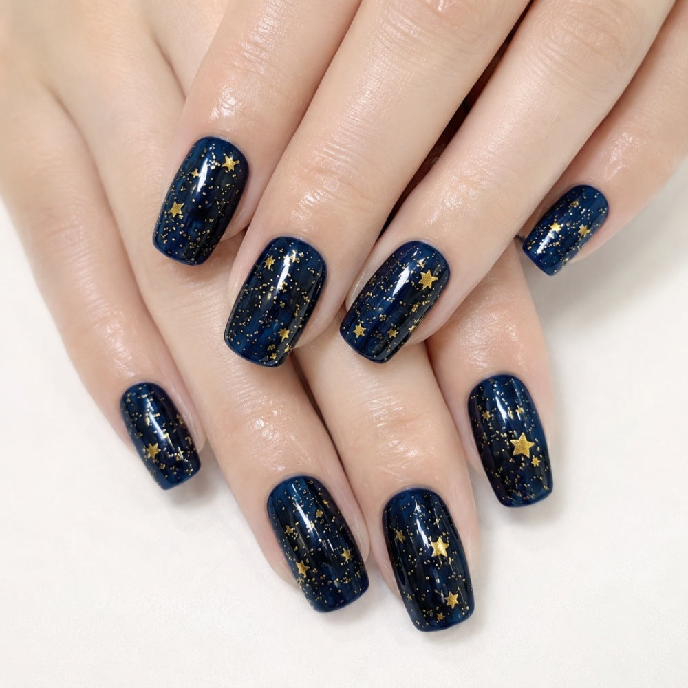 Elegant Artificial Nails In Luxurious Star Design Stornfield