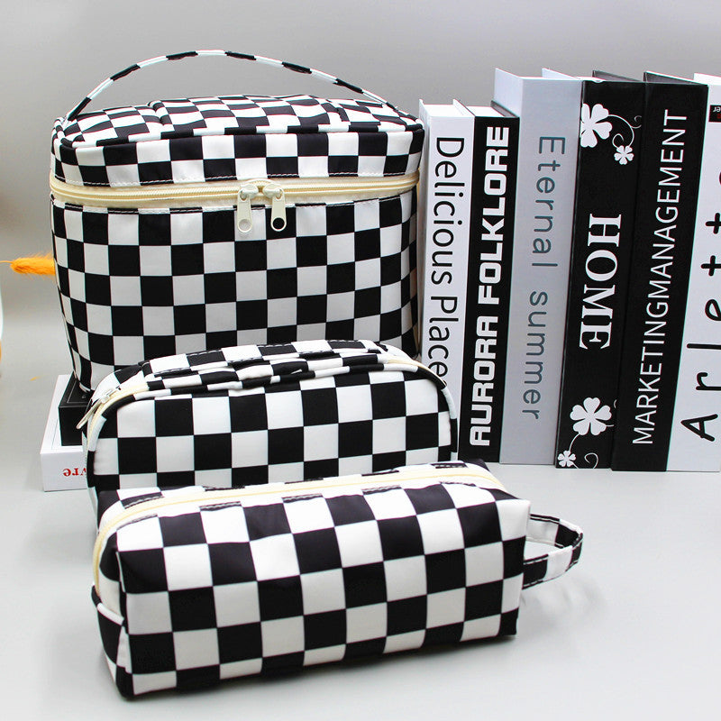 Checkered Pattern Pencil Pouch Stornfield