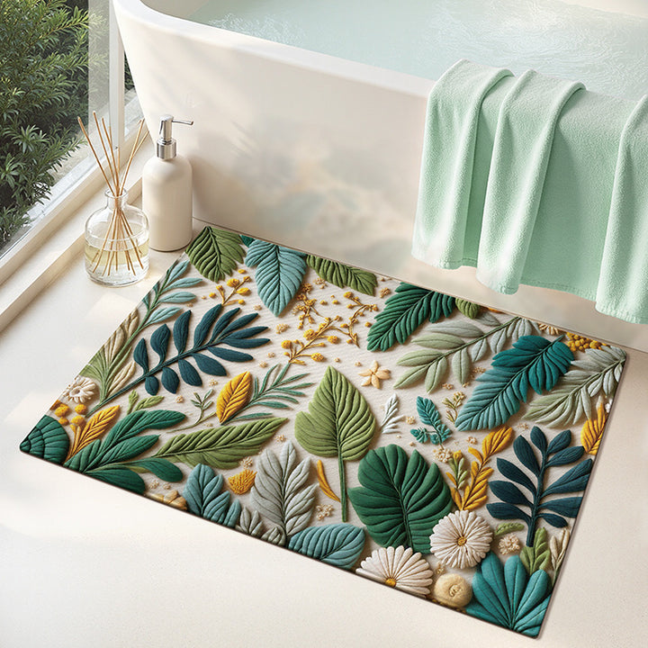 Coastal Shell Pattern Bath Mat
