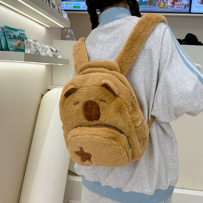 Plush Capybara Character Backpack Stornfield