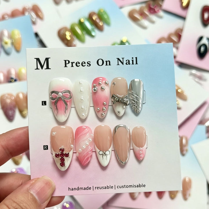 Decorative Handmade Press-On Nails