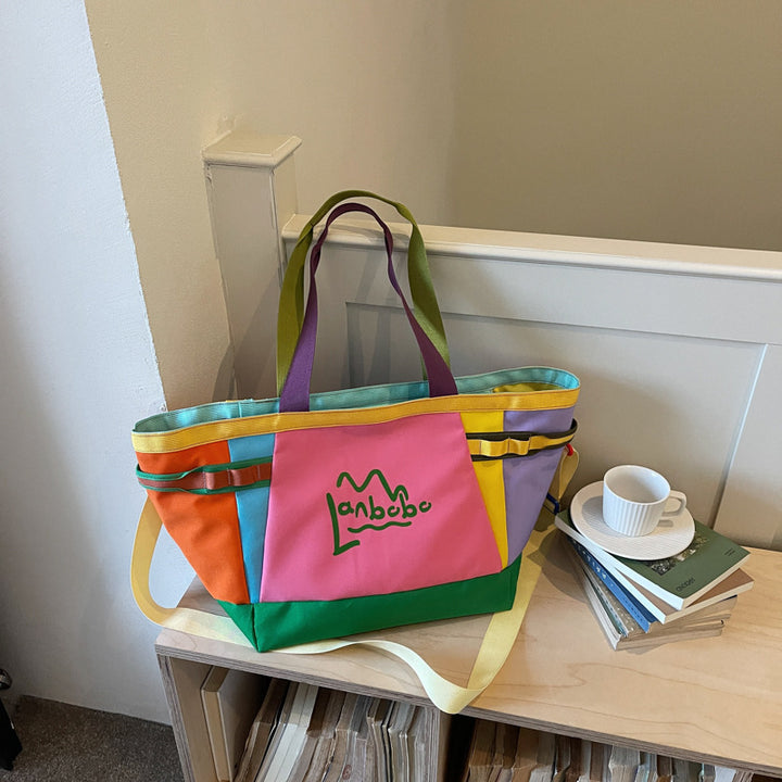 Colorful Multi-Compartment Tote