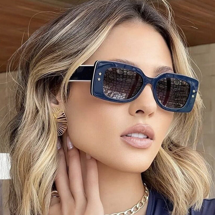 Ladies extravagant square sunglasses with stylish details Stornfield