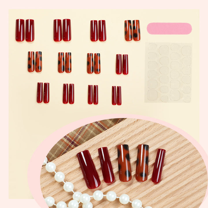 Artistic Press-On Nail Set with Unique Patterns Stornfield