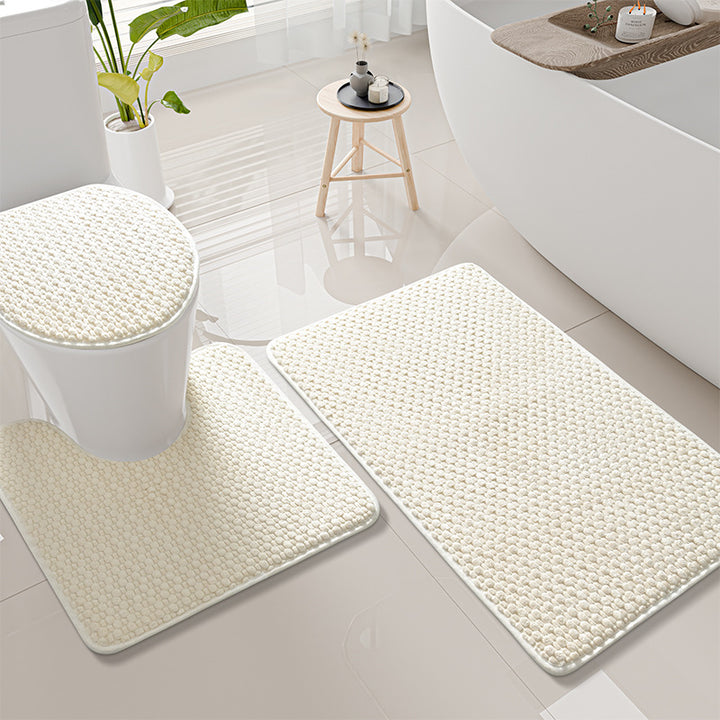 Non-Slip Textured Bathroom Mat Set