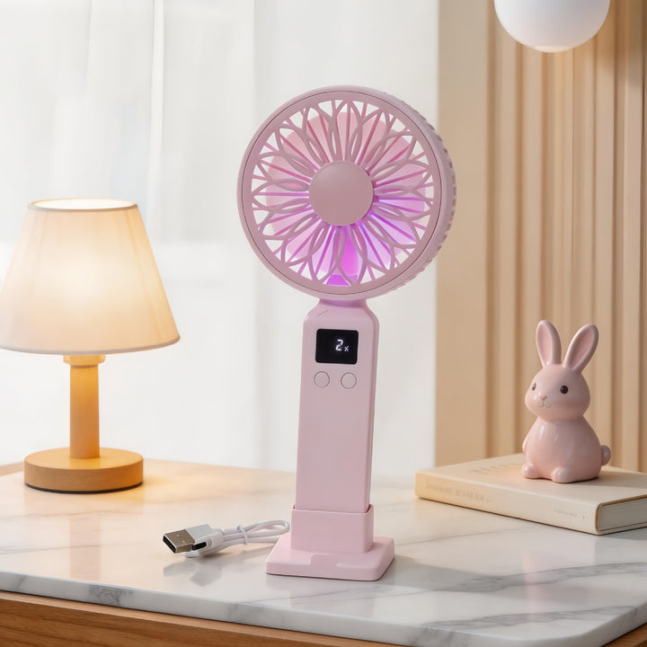 Women Portable Mini Fan with Digital Control Stornfield