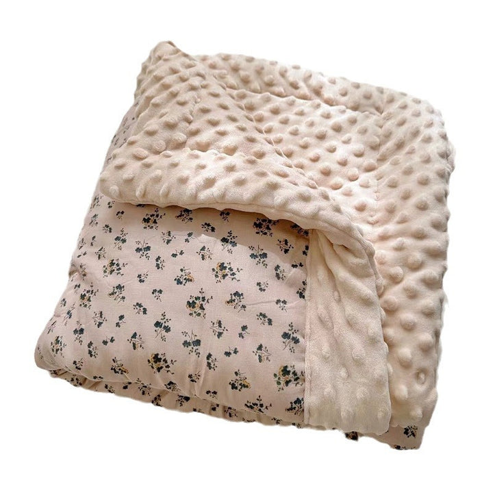 Reversible Minky Dot Plush Baby Blanket