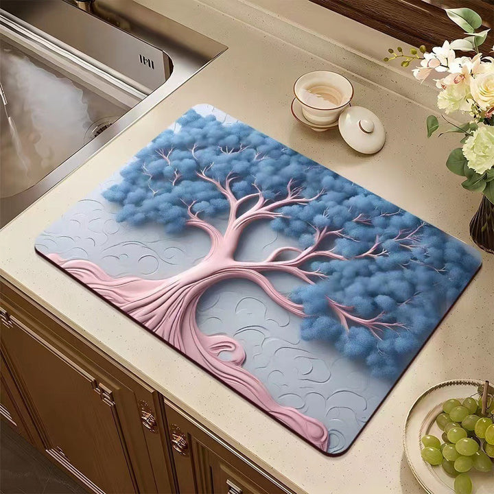 Artistic 3D Textured Kitchen Mat
