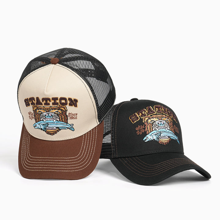 Women Trucker Cap with large embroidery design Stornfield