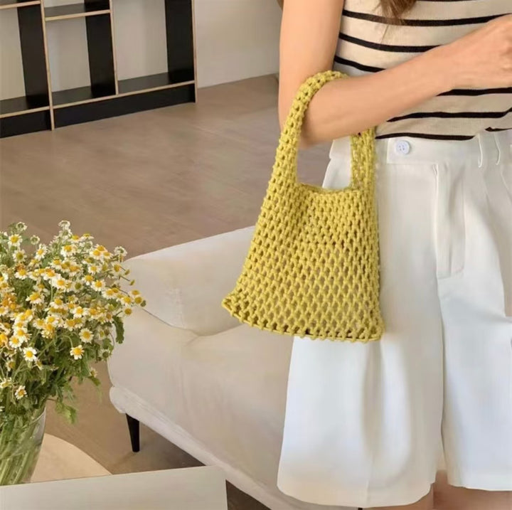 Macrame Tote Bag with Modern Design Stornfield
