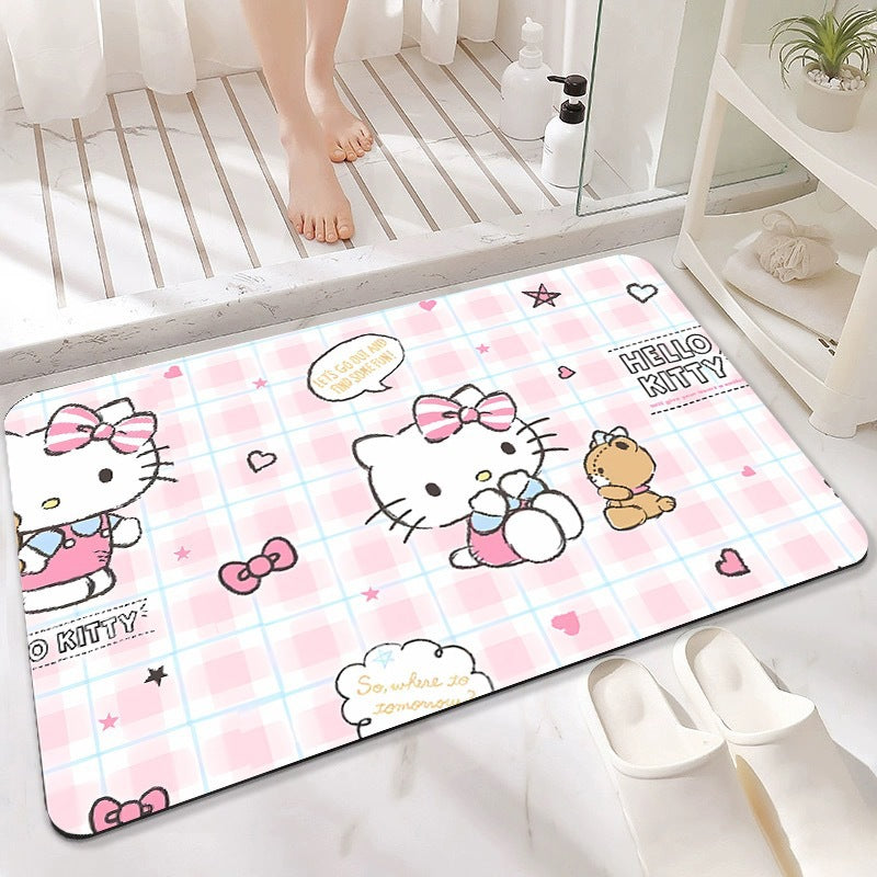 Cute Cartoon-Themed Absorbent Bath Mat