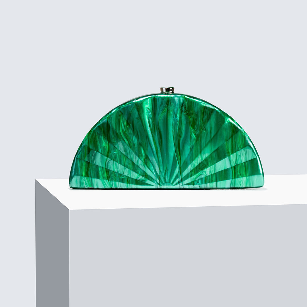 Artistic Half-Moon Clutch