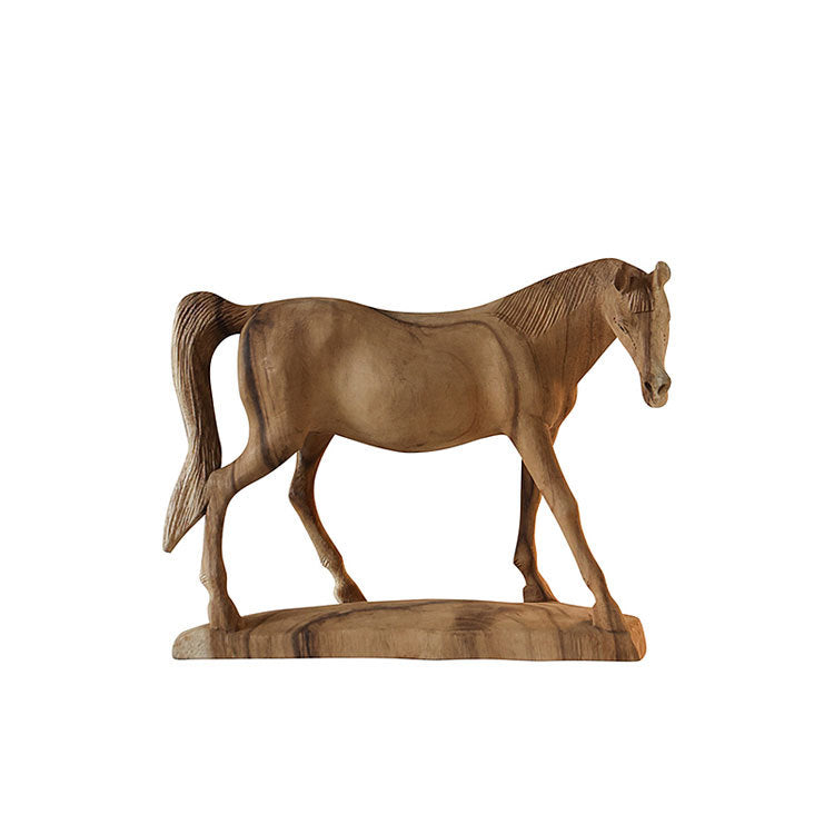Artistic Wooden Horse Sculpture