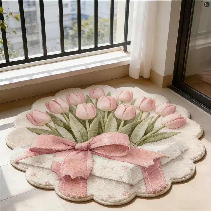 Elegant Floral Design Area Rug for Home