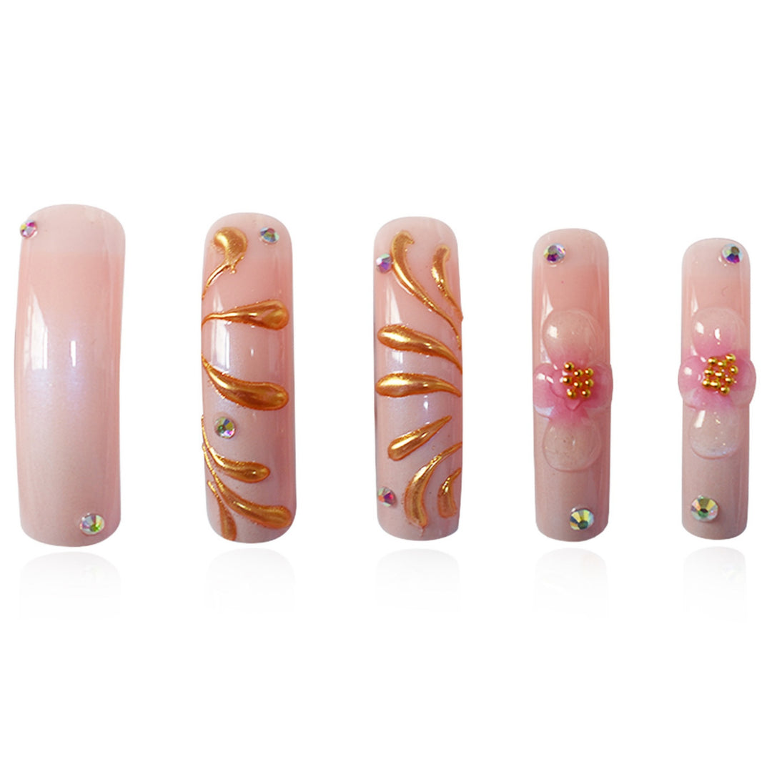 Decorative Long Acrylic Nail Art Extensions Stornfield