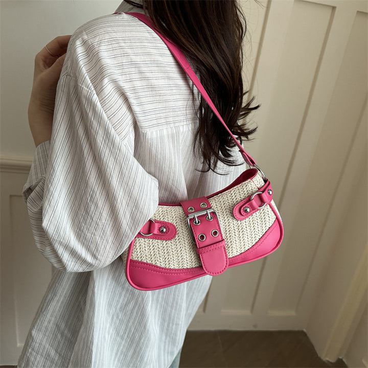 Textured Woven Handbag