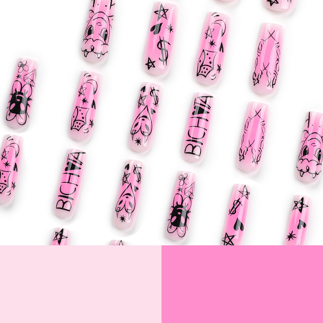 Artificial artificial nails with playful design Stornfield