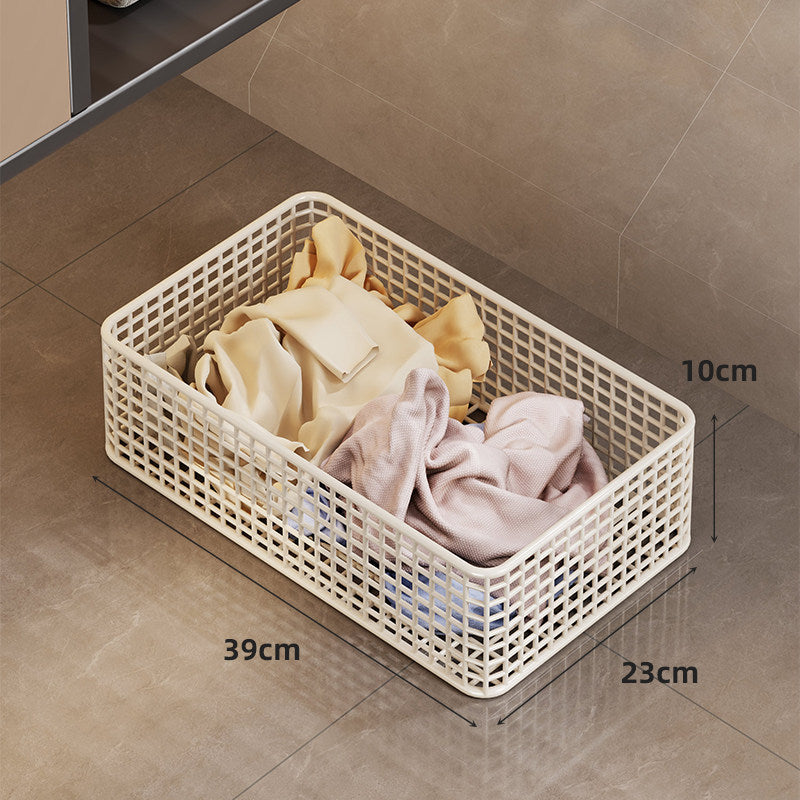 Rolling Mesh Underbed Storage Basket with Locking Casters and Carry Handles