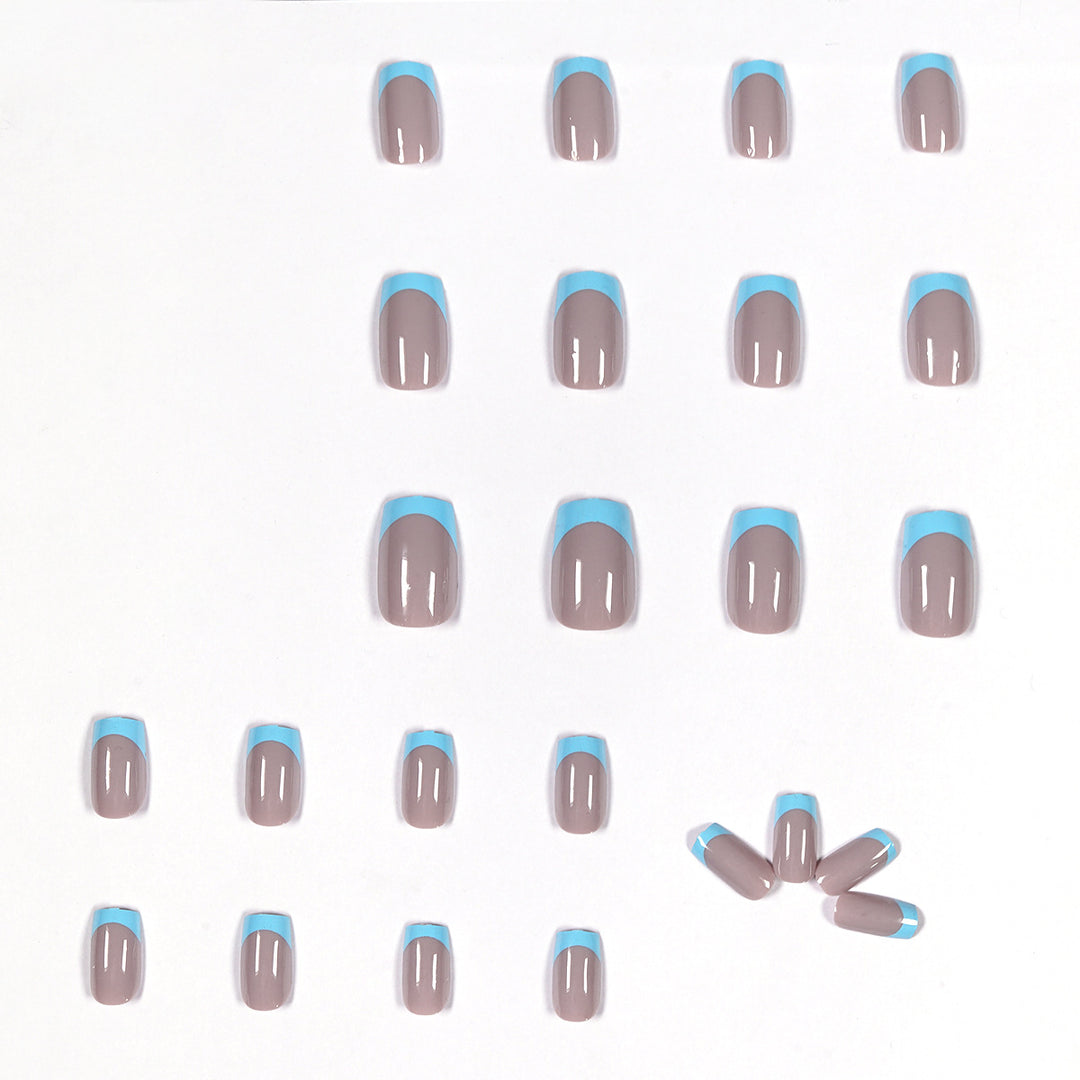 Artificial nails with creative French tip design Stornfield
