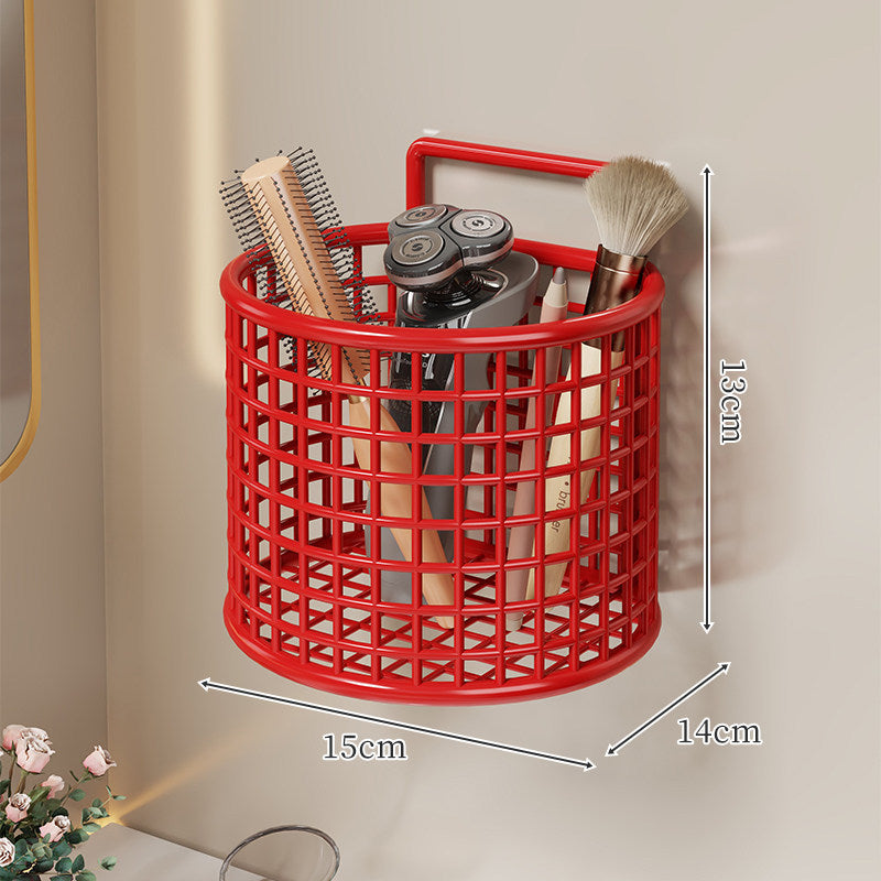 Ventilated Plastic Hanging Wall Storage Basket for Bathroom Vanity