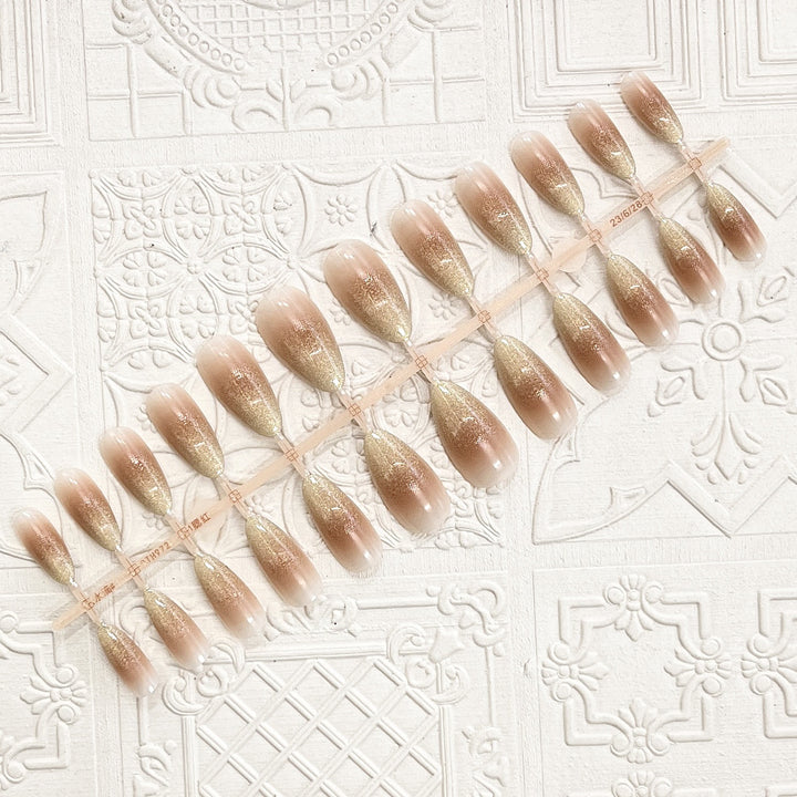 Premium Glitter Ombre Press-On Nails Stornfield