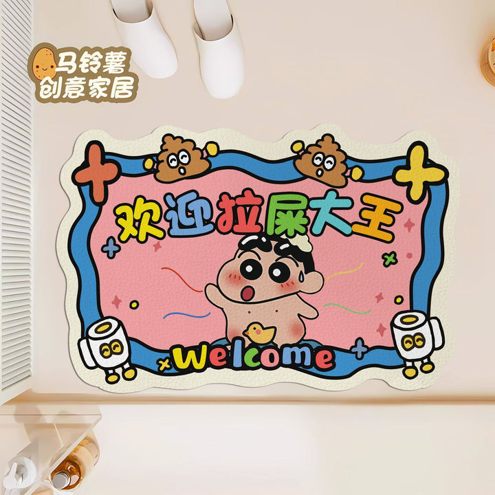 Cartoon-Themed Welcome Mat