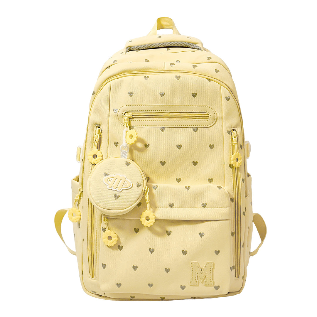 Heart-Patterned Adventure Backpack Stornfield