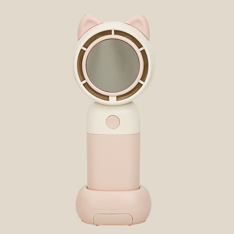 Women portable hand fan with cute cat ears design Stornfield