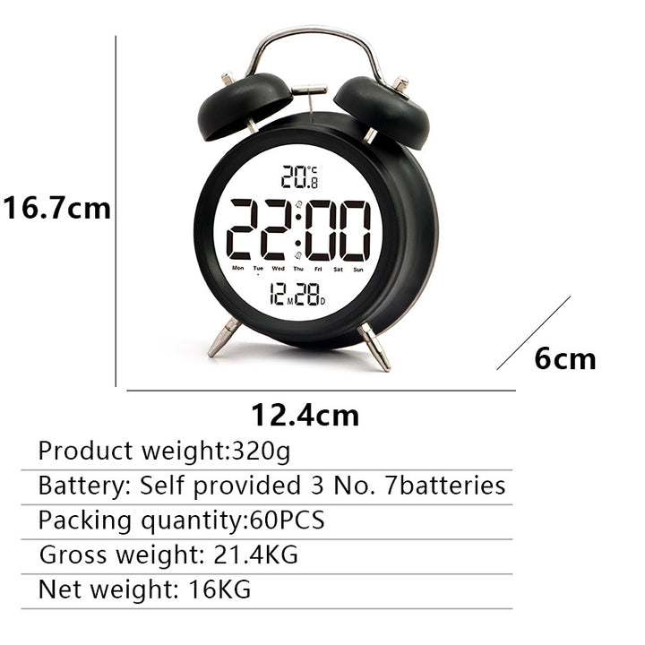 Digital alarm clock with large LED digits and temperature sensor Stornfield