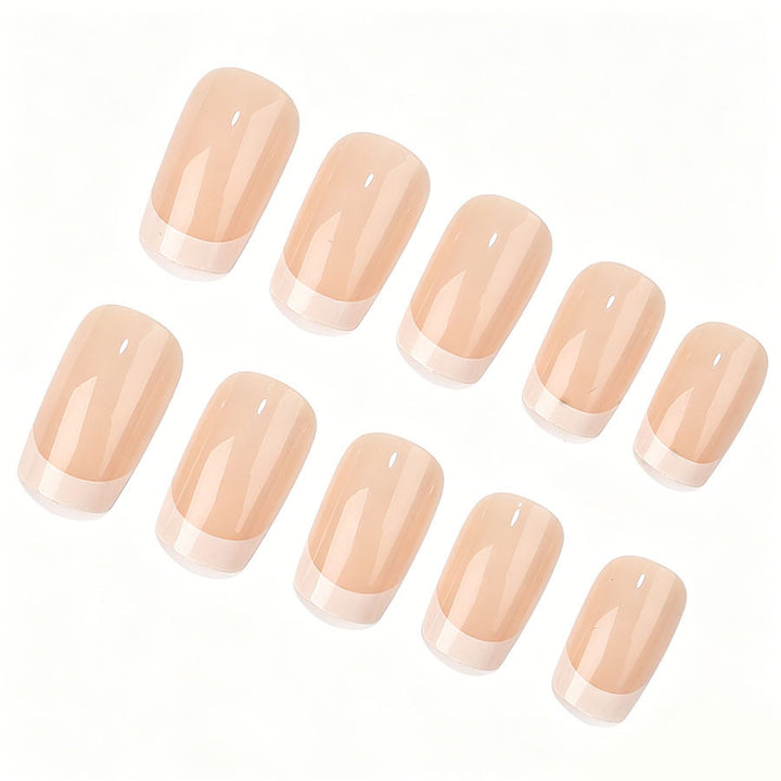 Classic French Tip Press-On Nail Art Set Stornfield