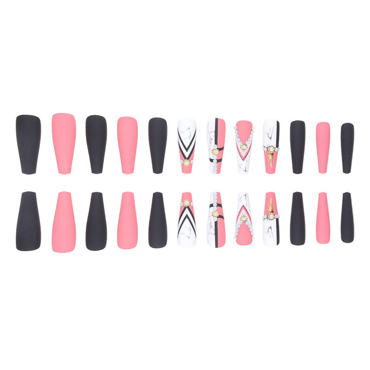 Glamorous Marble-Inspired Stiletto Nail Art Stornfield