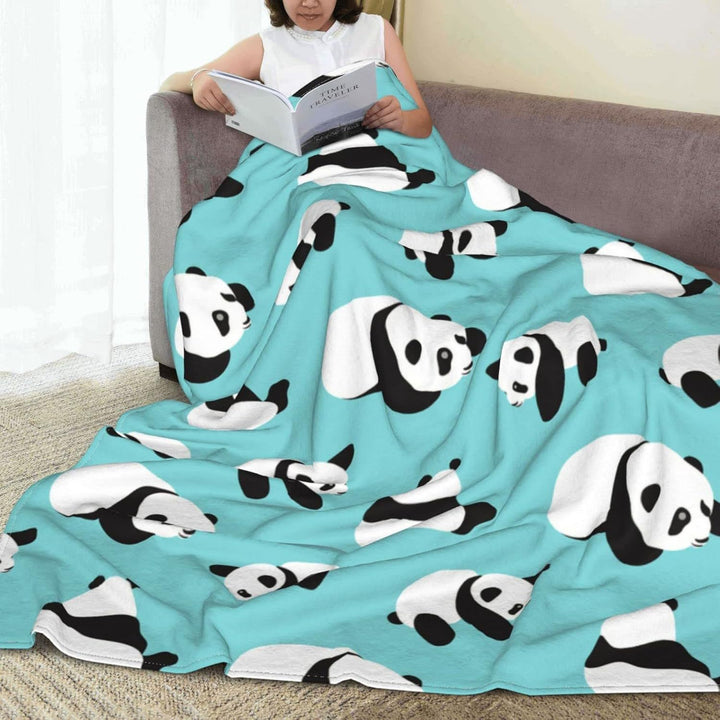 Panda-Themed Soft Plush Throw Blanket