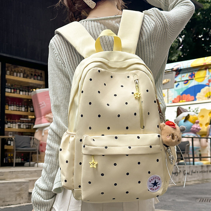 Playful Polka Dot Casual Backpack Stornfield