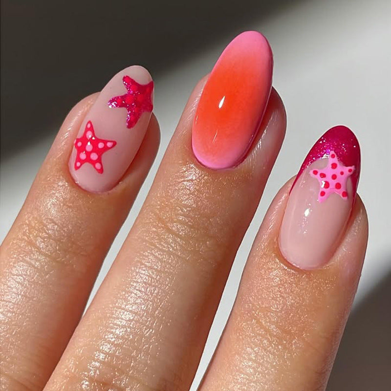 Seasonal Starfish Nail Art