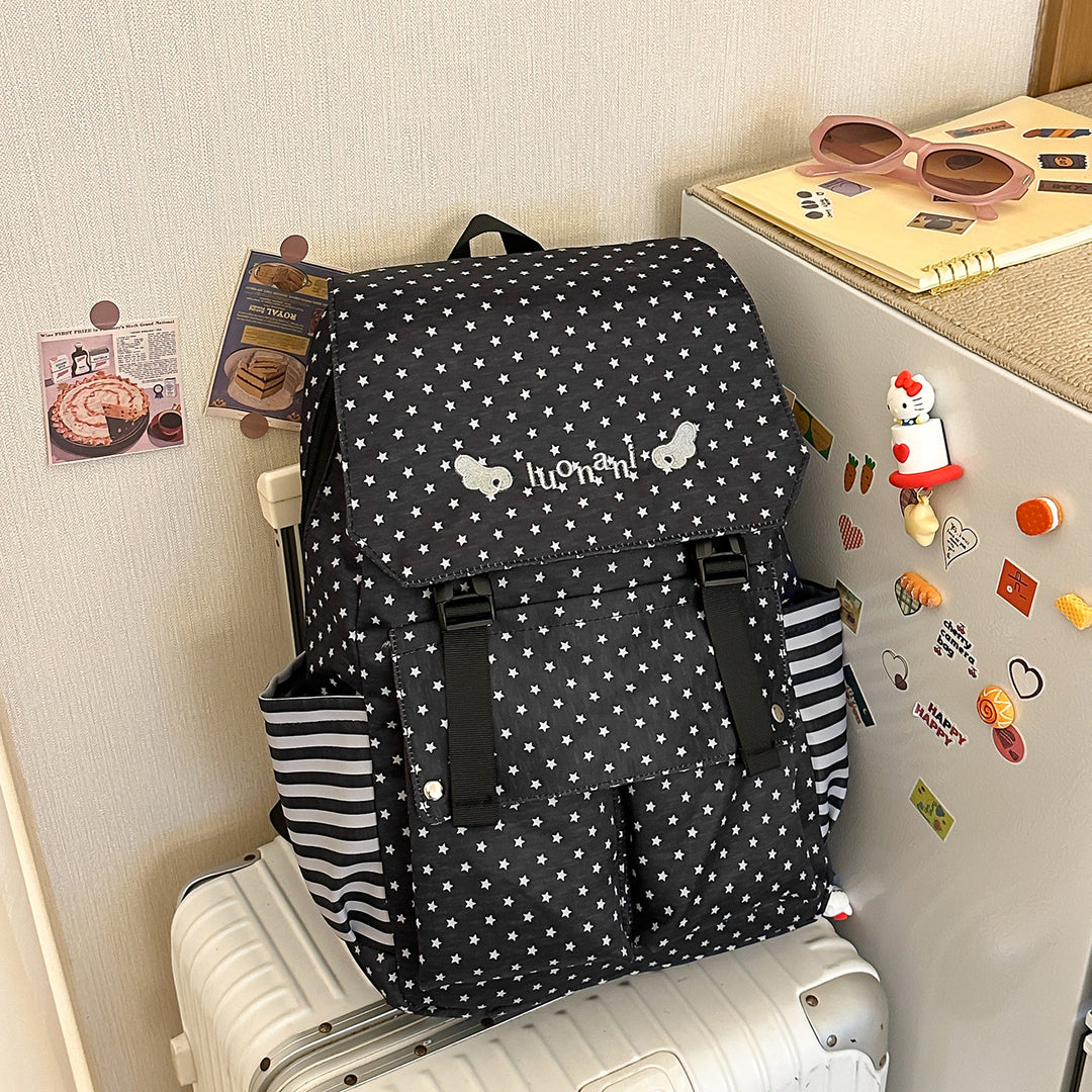 Charming Star-Embellished Casual Backpack Stornfield