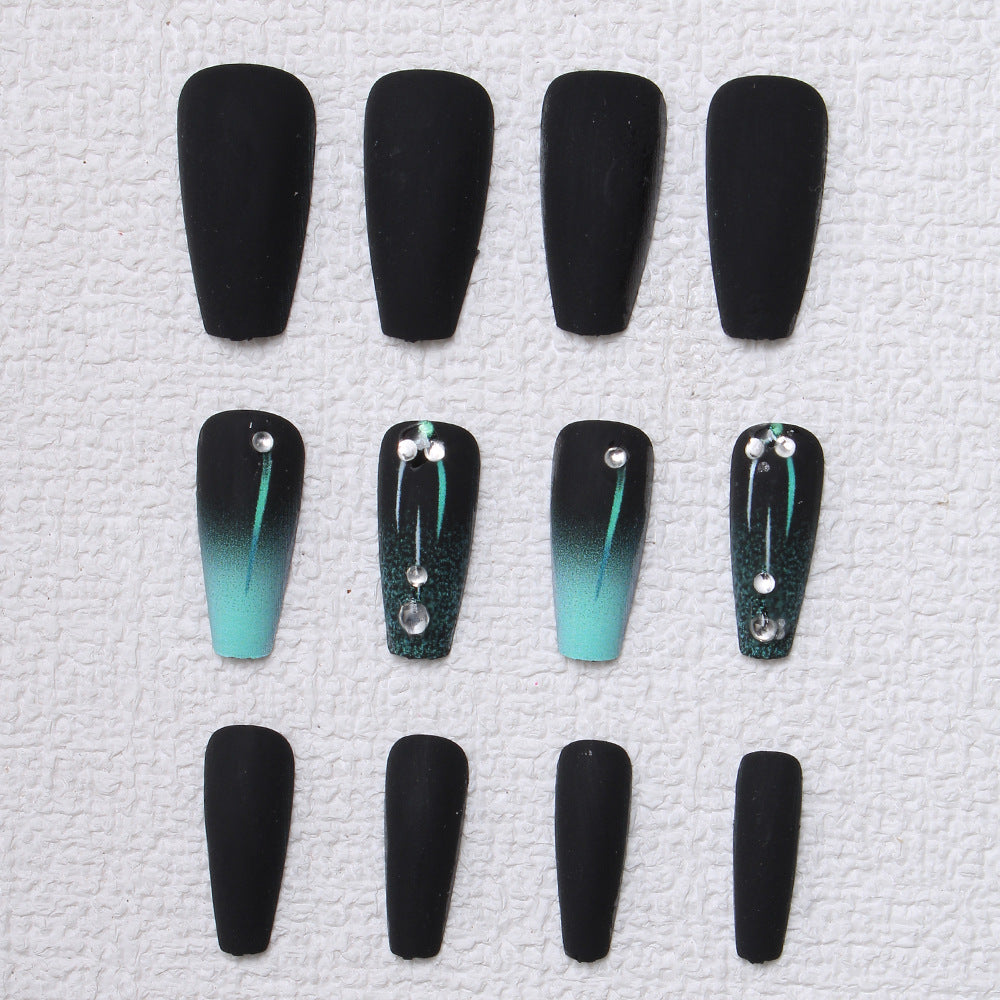 Matte Ombre Press-On Nail Design Stornfield