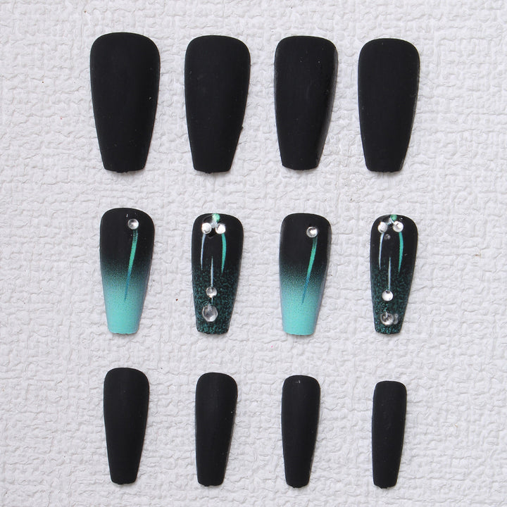 Matte Ombre Press-On Nail Design Stornfield