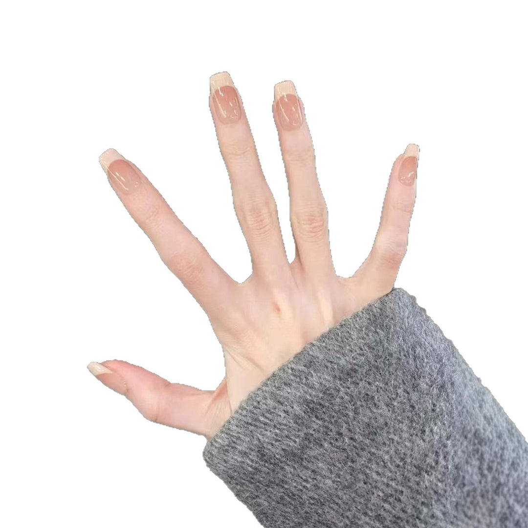 Glossy French Tip Press-On Nails