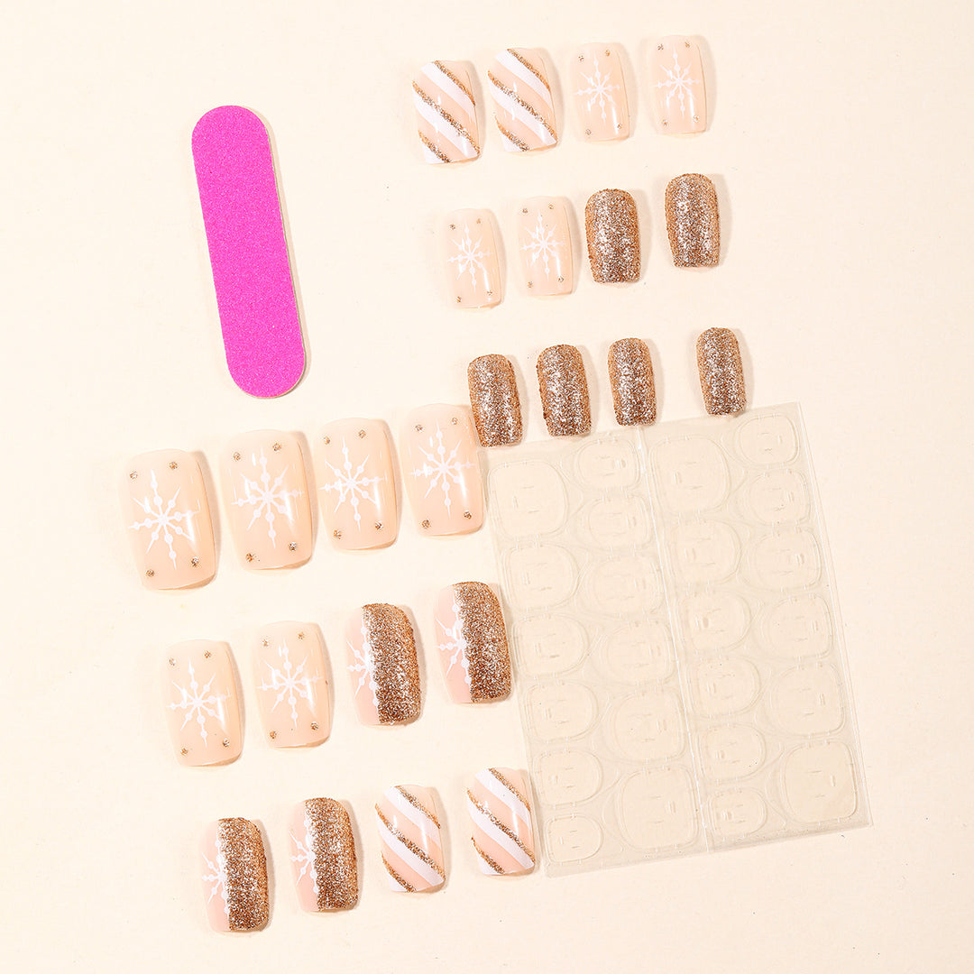 Festive 3D Glitter Nail Art Extensions Stornfield