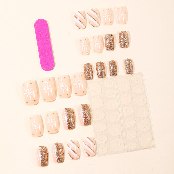 Festive 3D Glitter Nail Art Extensions Stornfield